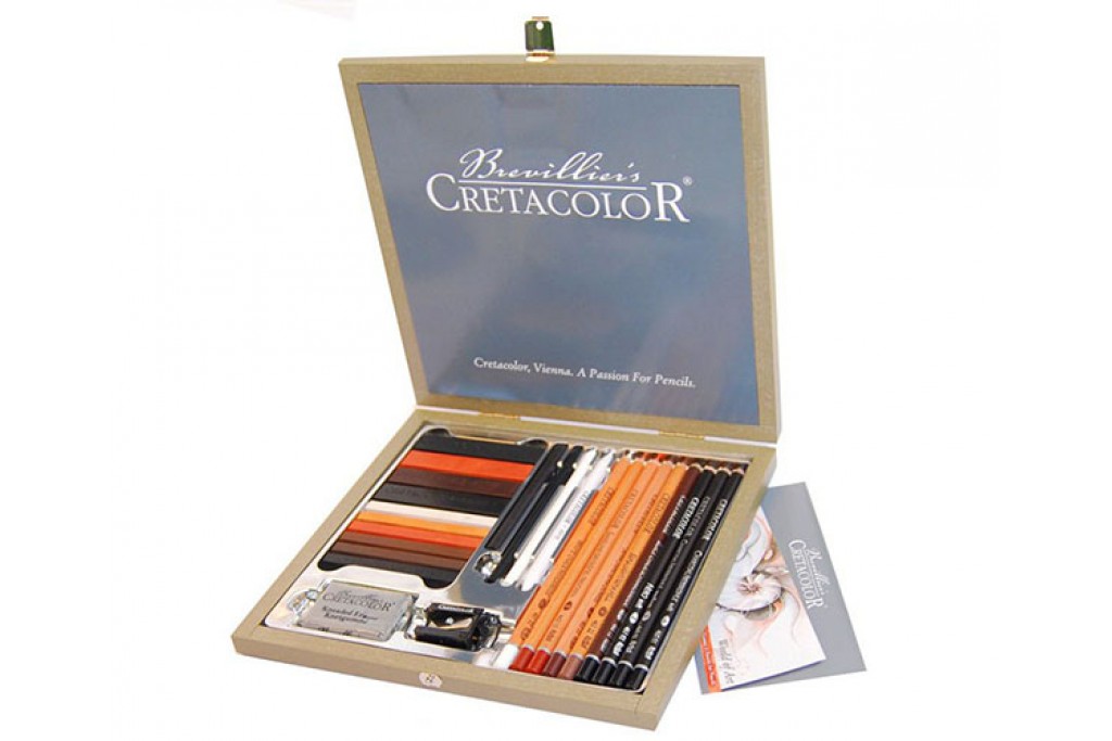 Набор карандашей для рисунка Cretacolor Passion Box 25 предметов деревянный пенал