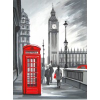 Полотно на картоні Rosa з контуром Міста Лондон 30 x 40 см