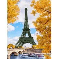 Полотно на картоні Rosa з контуром Міста Париж № 6 30 x 40 см
