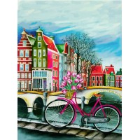 Полотно на картоні Rosa з контуром Міста Амстердам № 3 30 x 40 см
