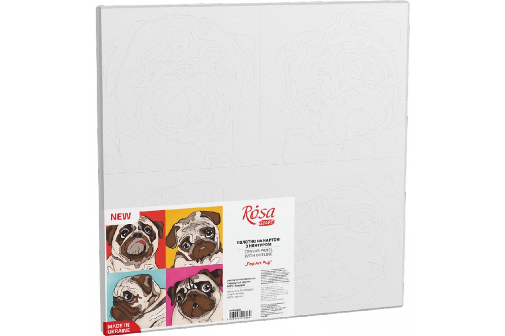 Полотно на картоні Rosa з контуром Pop Art Рug 30 x 30 см