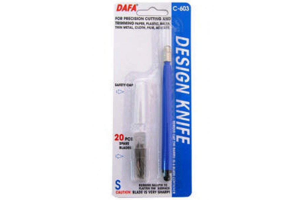 Ніж макетний DAFA С-603 пластикова ручка 20 змінних лез