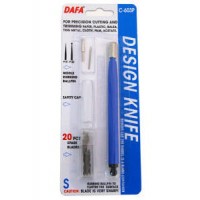 Нож макетный DAFA С-603Р пластиковая ручка 20сменных лезвий + 2 насадки