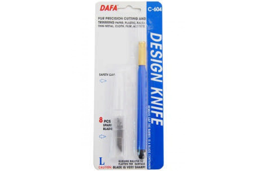 Ніж макетний DAFA C-604 пластикова ручка 8 змінних лез
