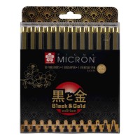 Набір лайнерів Sakura Pigma Micron Black & Gold 10+2 шт