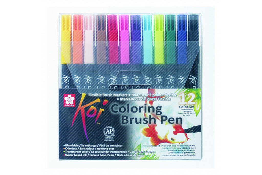 Набір акварельних маркерів Sakura KOI Coloring Brush Pen 12 кольорів