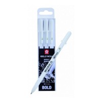 Набір гелевих ручок Sakura Gelly Roll Bold 10 3 шт Біла