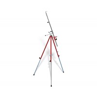 Мольберт-тренога металлическая с сумкой, красная, 92х92х203 см, высота полотна до 78 см