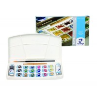 Набір акварельних фарб Van Gogh 18 кол. + 2 туби 10  мл + пензлик пластик