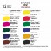 Набір гуашевих фарб Rosa Studio 12 кольорів по 40мл