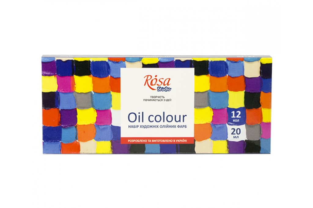 Набір олійних фарб Rosa Studio 12 кольорів по 20 мл