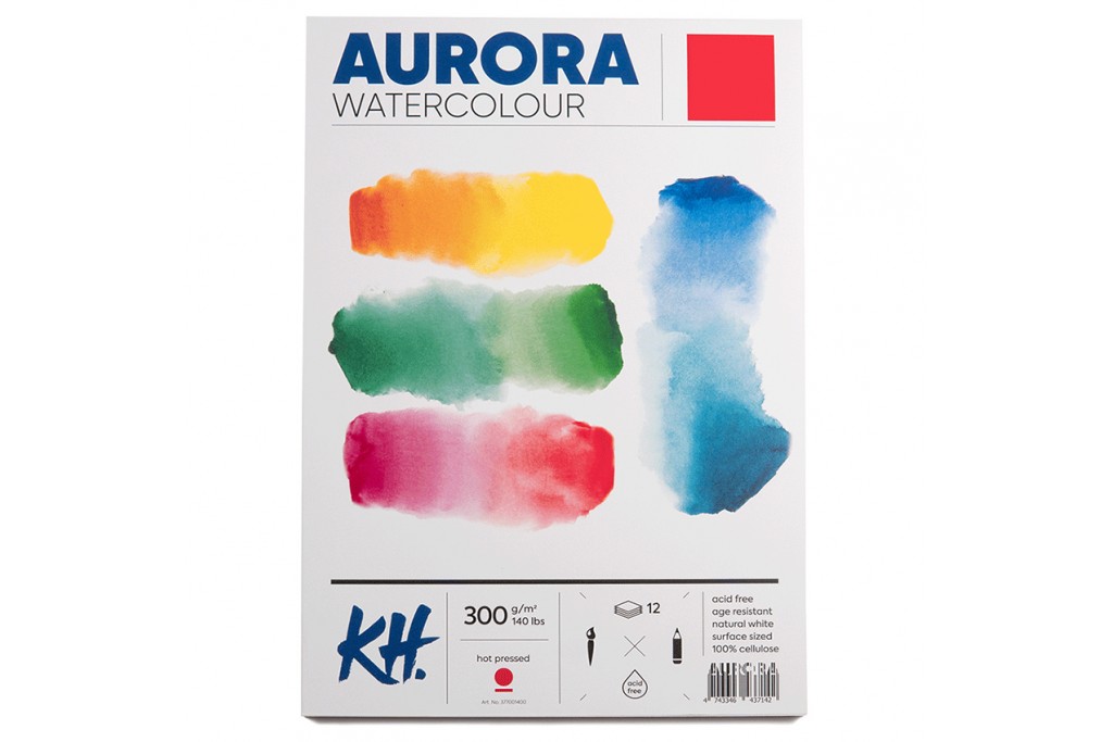 Альбом для акварелі Aurora Watercolour HP A4 (21х29.7см) 300 г/м2 12 ркушів дрібне зерно