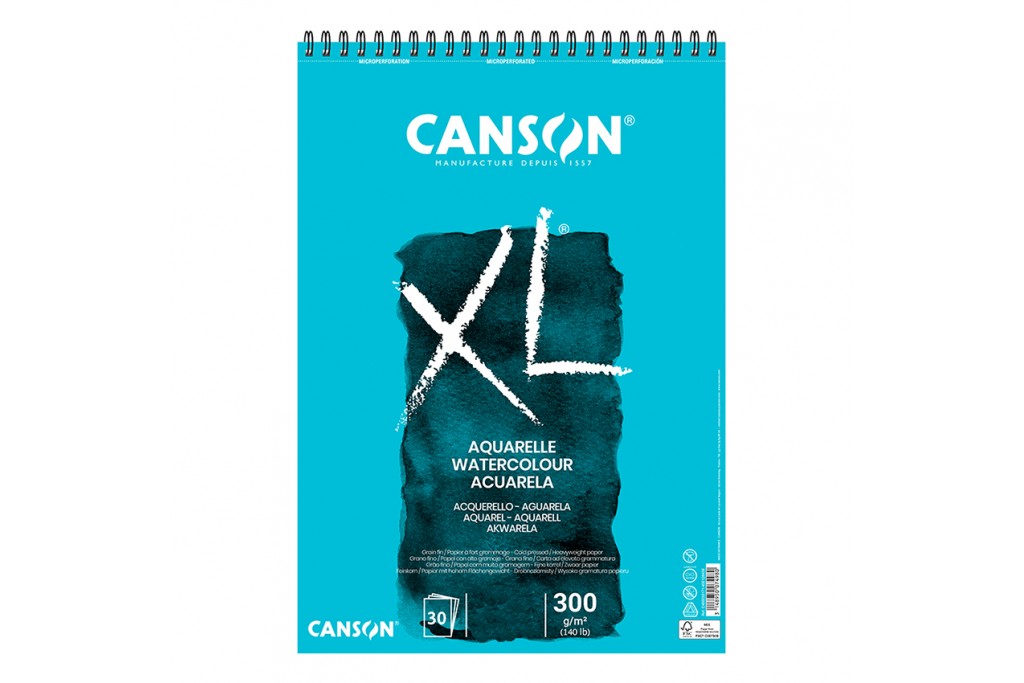 Альбом для акварелі на пружині Canson XL А3 (29,7 х42см) 300 г/м2 30 ркушів середнє зерно