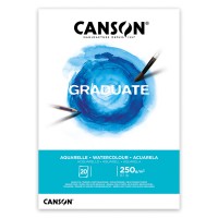 Склейка для акварелі Canson Graduate A4 (21х29.7см) 250 г/м2 20 арк. середнє зерно