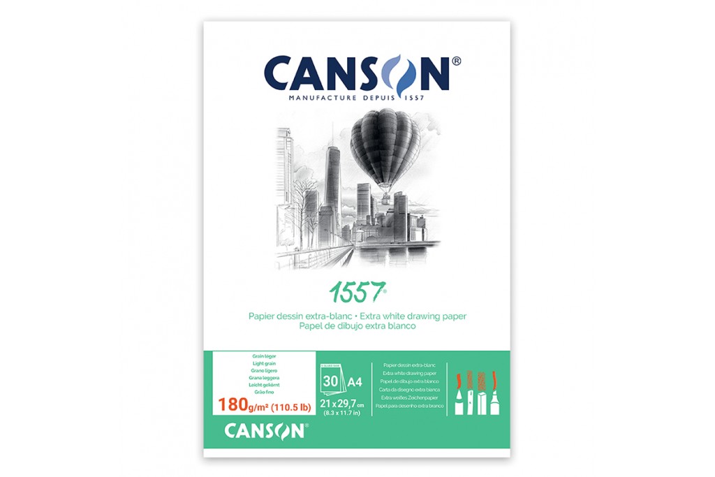 Склейка для графіки Canson 1557 А4 (21х297см) 180 г/м2 30 аркушів