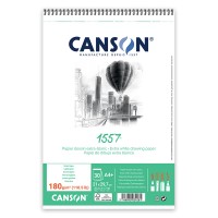 Альбом для графіки на пружині Canson 1557 А4 (21х297см) 180 г/м2 30 арк.