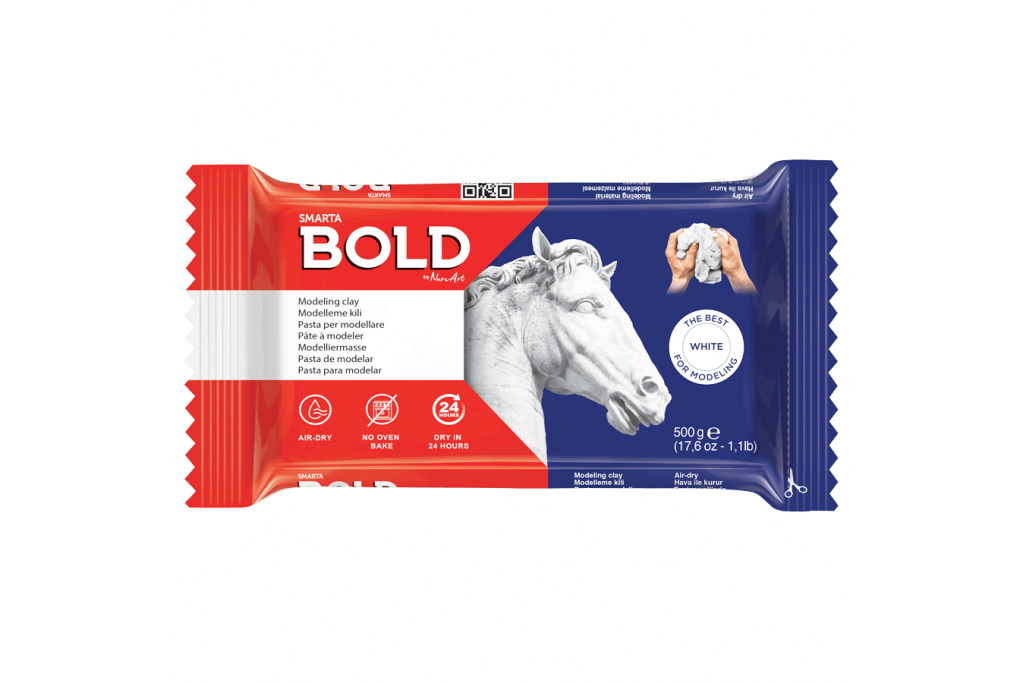 Пластика Smarta Bold самозастигаюча 500 г біла