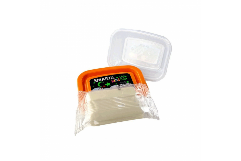Пластика Smarta Kids Glow in Dark самозастигаюча 50 г біла