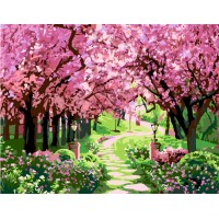 Картина по номерам Rosa Вишневый сад 35х45см