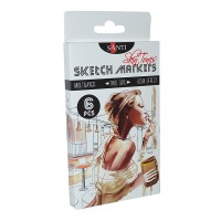 Набор акварельных маркеров Santi Sketch Marker Skin Tones 6 цветов